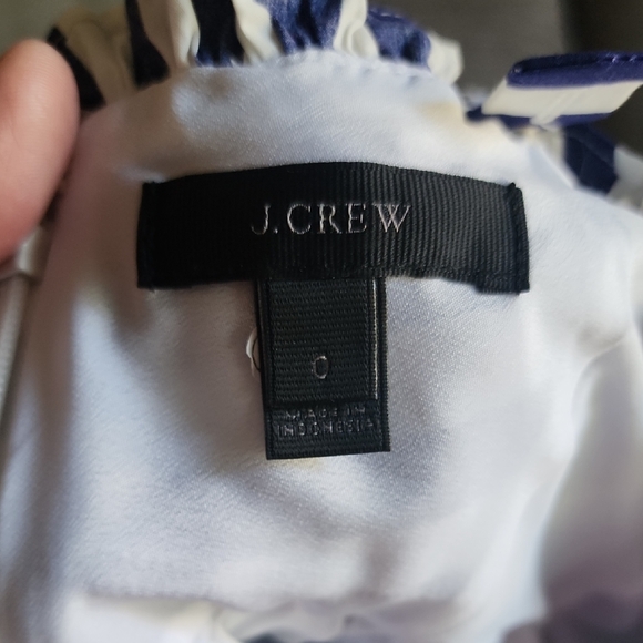 J.Crew Striped Maxi Dress Navy White Coastal Summer Vacation - Picture 15 of 16